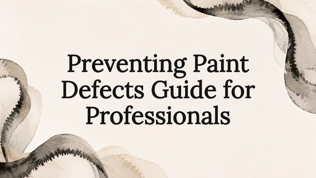 Preventing Paint Defects Guide for Professionals