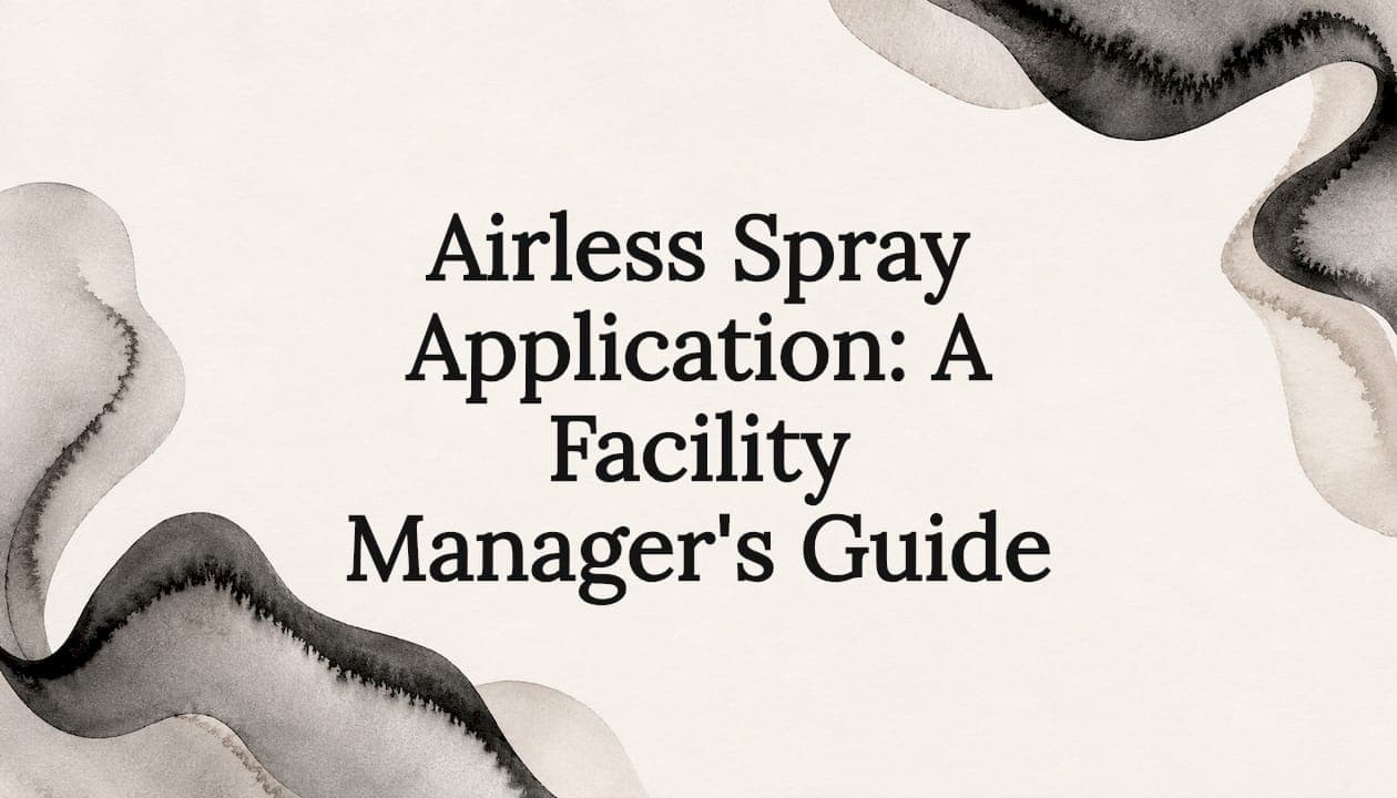 Airless Spray Application: A Facility Manager's Guide