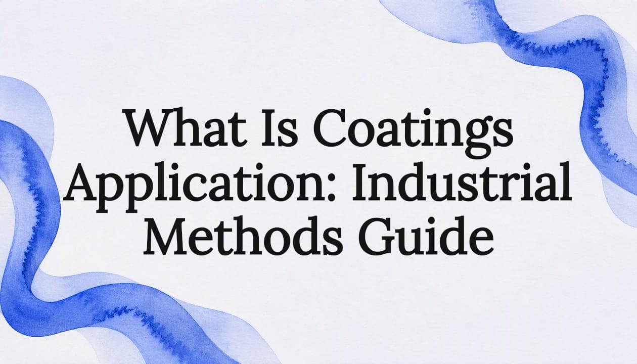What Is Coatings Application: Industrial Methods Guide